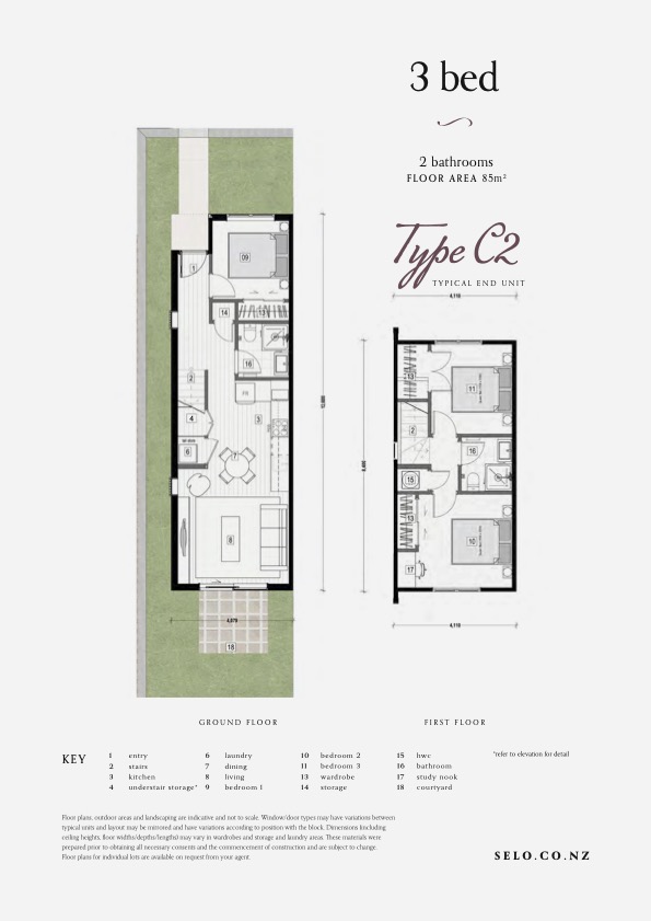 Type C2 End Floor Plan